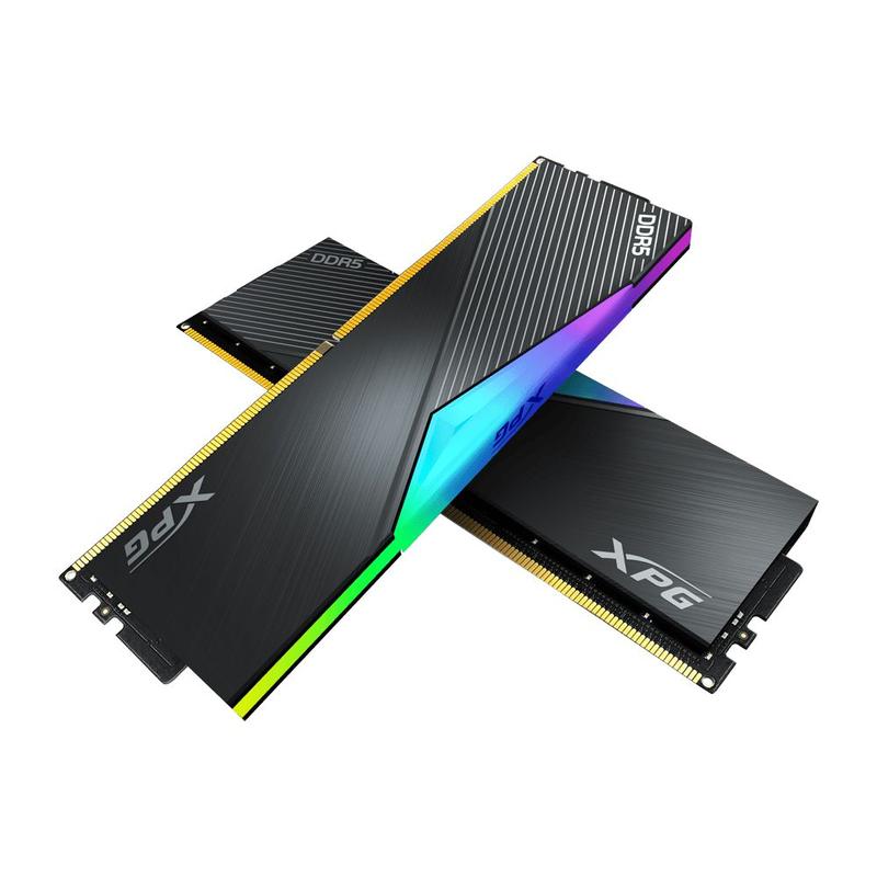 XPG LANCER RGB 64GB(32GB×2)DDR5 6000MT/s Memória XPG Lancer RGB, 64GB, 2x32GB, 6000MHz, DDR5 - Preto